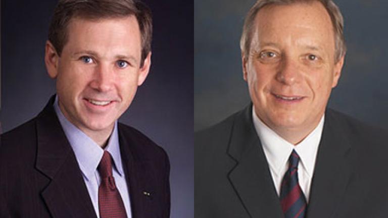 Sen. Mark Kirk (left) and Sen. Dick Durbin (right)