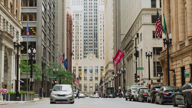 LaSalle Street in Chicago. (Michael Izquierdo / WTTW News)