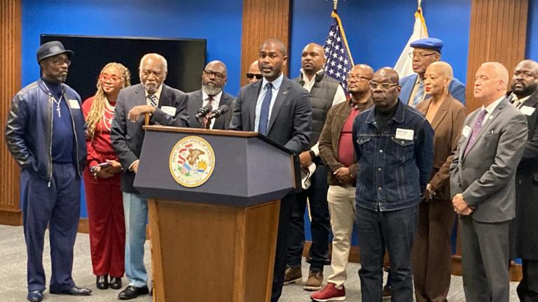 State Rep. La Shawn Ford (D-Chicago) holds a news conference Nov. 6, 2024. (RepFord8 / X)