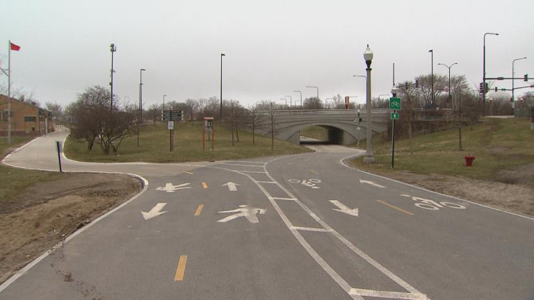 A quiet lakefront in Chicago on March 26, 2020. (WTTW News) A quiet lakefront in Chicago on March 26, 2020. (WTTW News)