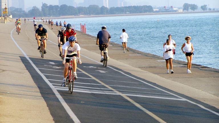 Thanks to a $12 million donation from Kenneth Griffin, the Chicago Lakefront Trail will be separated into two distinct paths for bicyclists and pedestrians. (Courtesy of the City of Chicago)