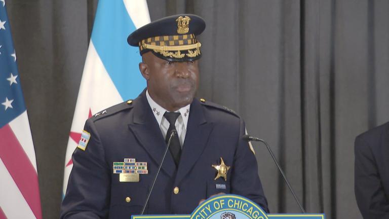 Larry Snelling speaks at a news conference Monday, Aug. 14, 2023. (WTTW News)