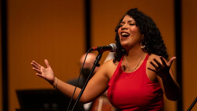 Soprano Laura María Pabón performs in “From San Juan to Chicago: Un Puente Musical.” (Courtesy Chicago Philharmonic)