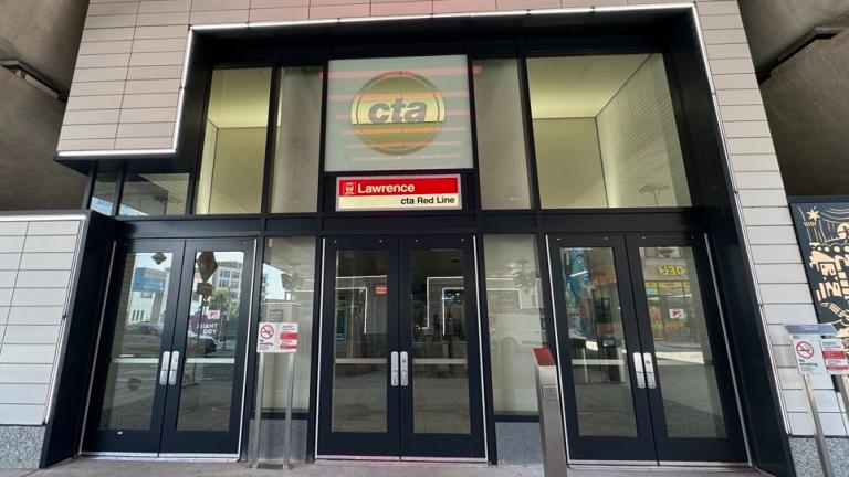 Lawrence Red Line station on July 21, 2025. (Patty Wetli / WTTW News)
