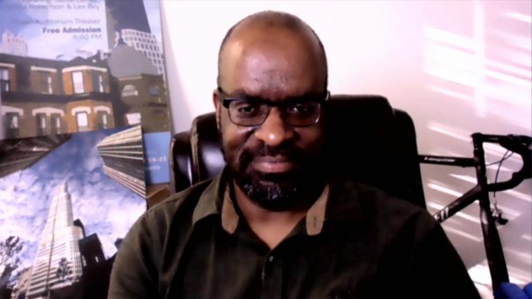 Lee Bey appears on “Black Voices” via Zoom on Sunday, Oct. 18, 2020. (WTTW News)