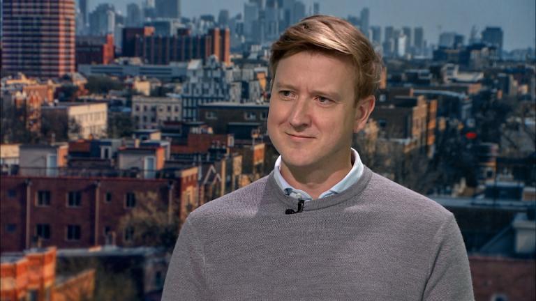 Liam Stanton appears on “Chicago Tonight” on July 21, 2026. (WTTW News)