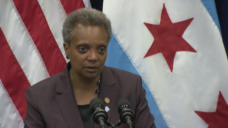 Chicago Mayor Lori Lightfoot speaks to the media following her first City Council meeting as mayor on Wednesday, May 29, 2019.