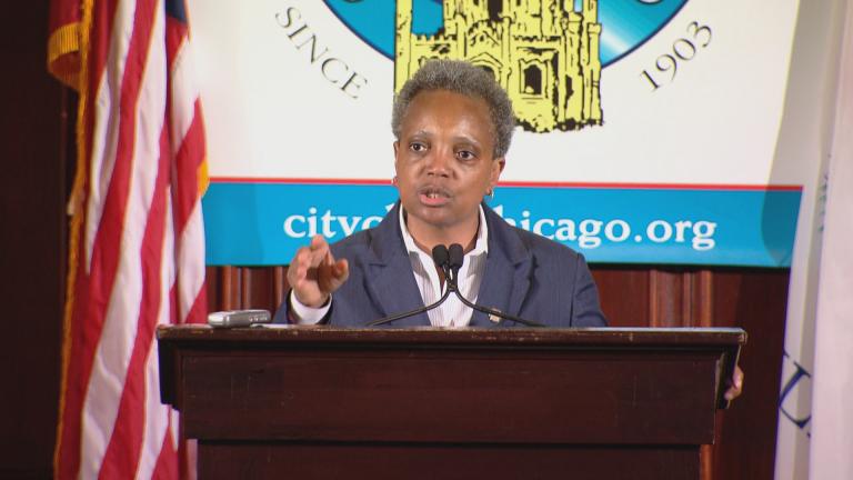 “Forty-three people were shot, and five died. So we can’t claim victory, and we certainly can’t celebrate,” Mayor Lori Lightfoot said at a City Club of Chicago event on Tuesday, May 28, 2019.