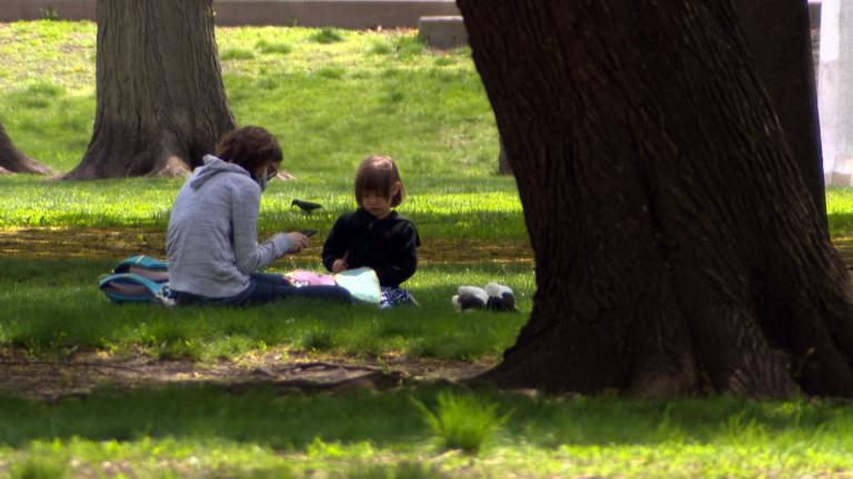 It was a good day for a picnic in Chicago on Tuesday, until the weather changed. (WTTW News) It was a good day for a picnic in Chicago on Tuesday, until the weather changed. (WTTW News)