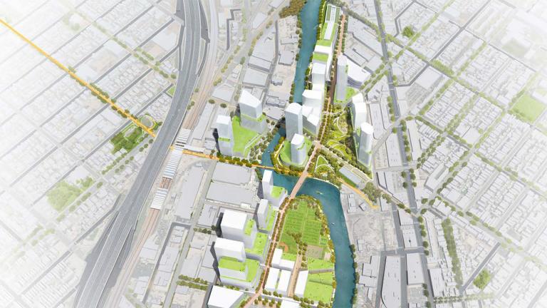 An artist’s rendering of the Lincoln Yards master plan released in January 2019. (Courtesy Sterling Bay)