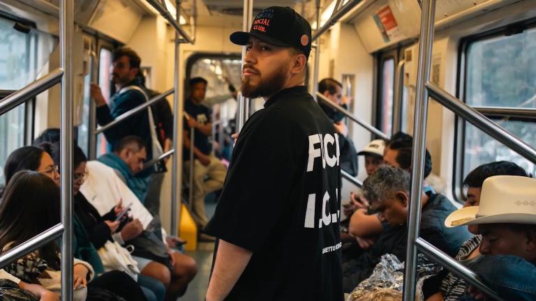 Danny Iniestra rides a train in Mexico City. (Courtesy of Danny Iniestra)