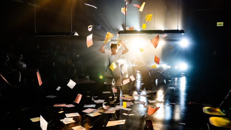 Lindsey Noel Whiting as Alice in the Lookingglass production of “Lookingglass Alice.” (Credit: Liz Lauren)