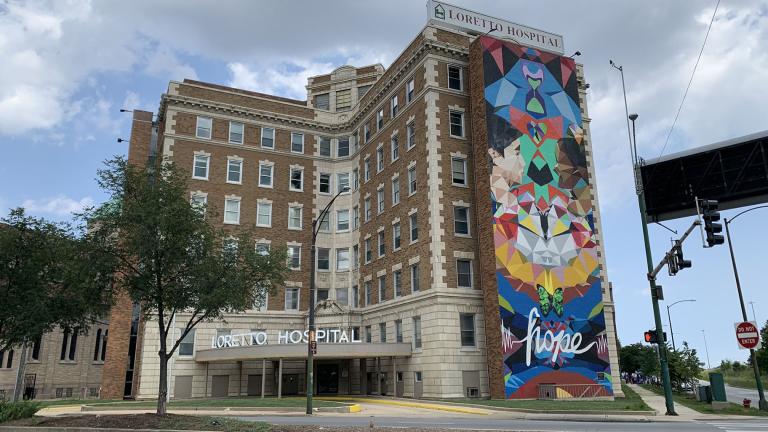 Loretto Hospital, 645 S. Central Ave., is located in the Austin community on Chicago’s West Side. (Eunice Alpasan / WTTW News)