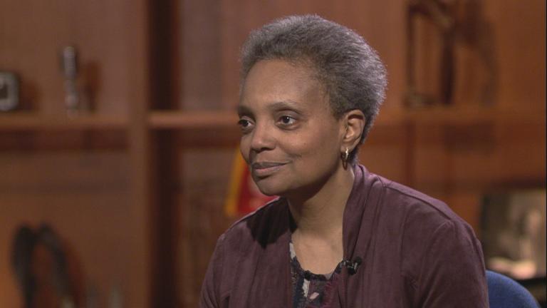Mayoral candidates Lori Lightfoot appears on “Chicago Tonight” on Feb. 27, 2019.
