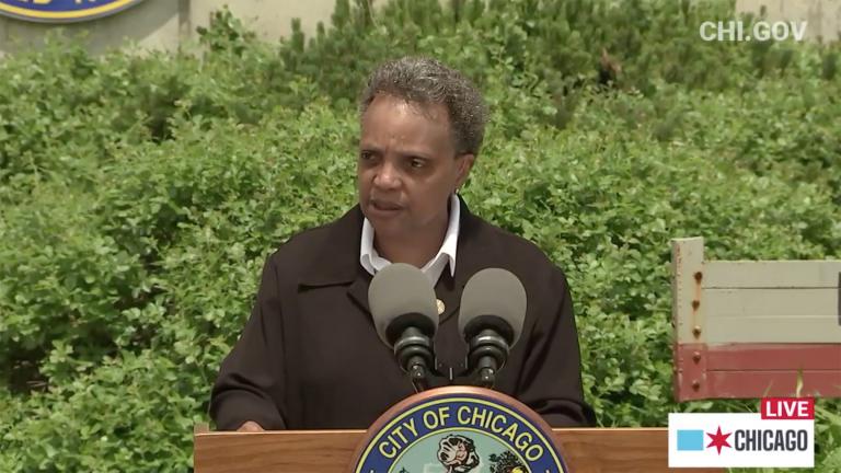 Mayor Lori Lightfoot speaks at a livestreamed press briefing on Thursday, June 4, 2020. (Chicago Mayor’s Office / Facebook)