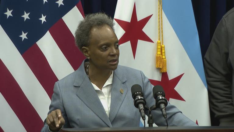 Mayor Lori Lightfoot speaks during a news conference after the Nov. 16, 2022, City Council meeting. (WTTW News)