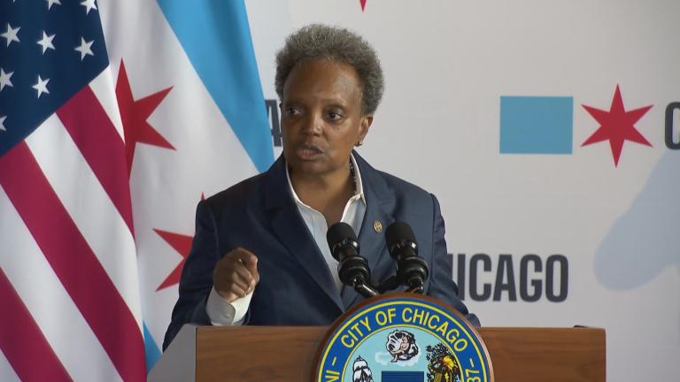 Mayor Lori Lightfoot is pictured in an Aug. 10, 2022, file photo. (WTTW News)