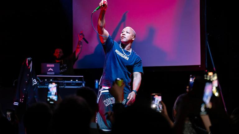 Lupe Fiasco performs for a packed crowd in Washington, D.C. (Dan Swartz)
