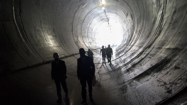 A section of the MWRD's Deep Tunnel. (Metropolitan Water Reclamation District of Greater Chicago / Facebook)