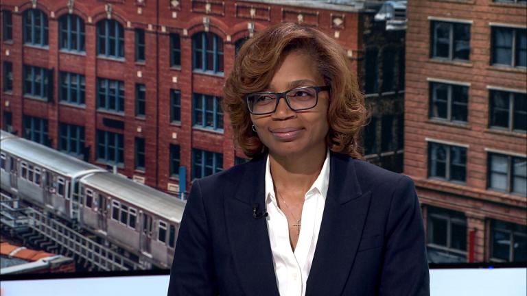 Interim CPS CEO Macquline King appears on “Chicago Tonight: Black Voices” on Aug. 27, 2025. (WTTW News)