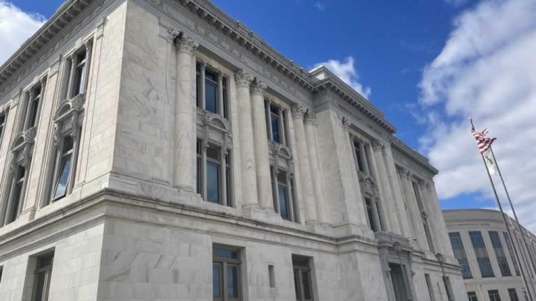 The Madison County Courthouse is pictured in Edwardsville. (Beth Hundsdorfer / Capitol News Illinois)