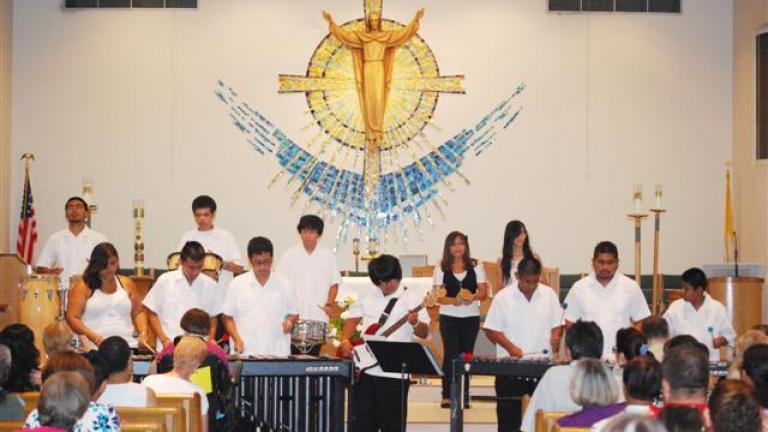 Courtesy of The Holy Cross/IHM Marimba Ensemble