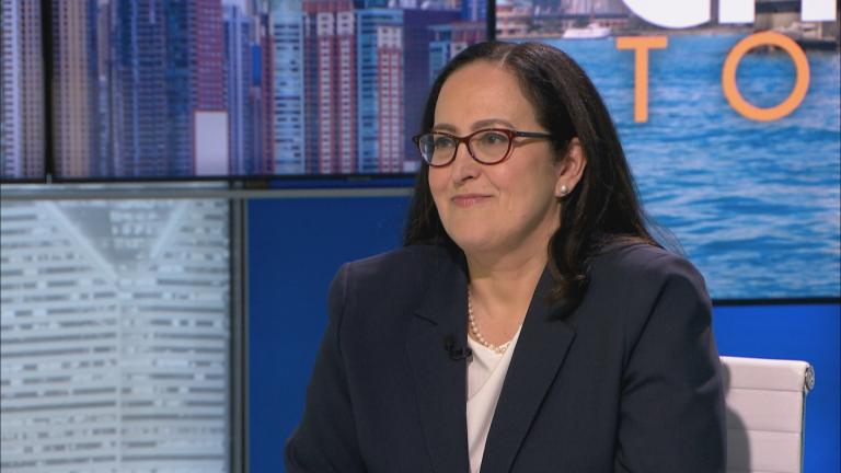 Mariyana Spyropoulos appears on "Chicago Tonight" on April 28, 2025. (WTTW News)