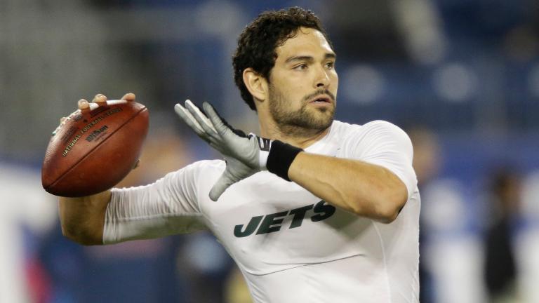  New York Jets quarterback Mark Sanchez warms up before an NFL football game between the Jets and the Tennessee Titans on Monday, Dec. 17, 2012, in Nashville, Tenn. (AP Photo / Wade Payne, File)