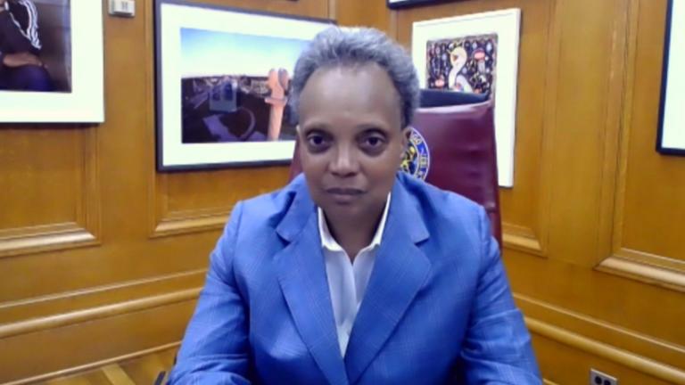 Mayor Lori Lightfoot appears on “Chicago Tonight” via Zoom on Tuesday, June 29, 2021. (WTTW News)
