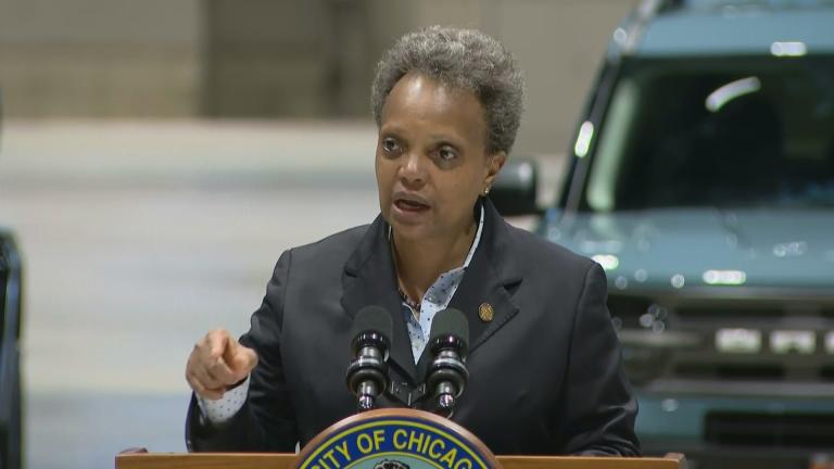 Mayor Lori Lightfoot announces the Chicago Auto Show will return July 15-19 to McCormick Place on Tuesday, May 4, 2021. (WTTW News)