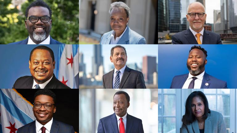 The nine candidates running for Chicago mayor. (Campaign photos)