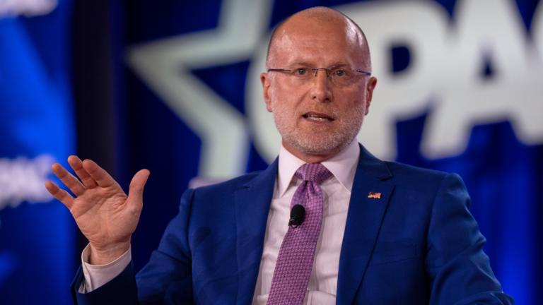 Federal Communication Commission (FCC) chairman Brendan Carr speaks at the Conservative Political Action Conference (CPAC) in Dallas, March 27, 2026. (AP Photo / Gabriela Passos, File)