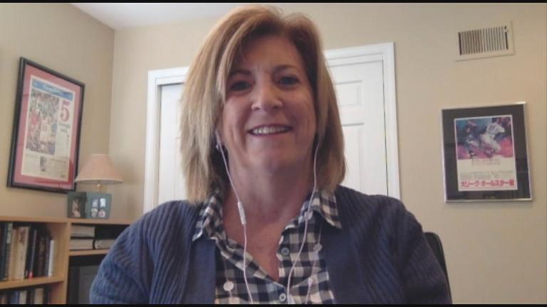 Former sportswriter Melissa Isaacson joins “Chicago Tonight” for a virtual interview on Monday, April 20, 2020. (WTTW News)