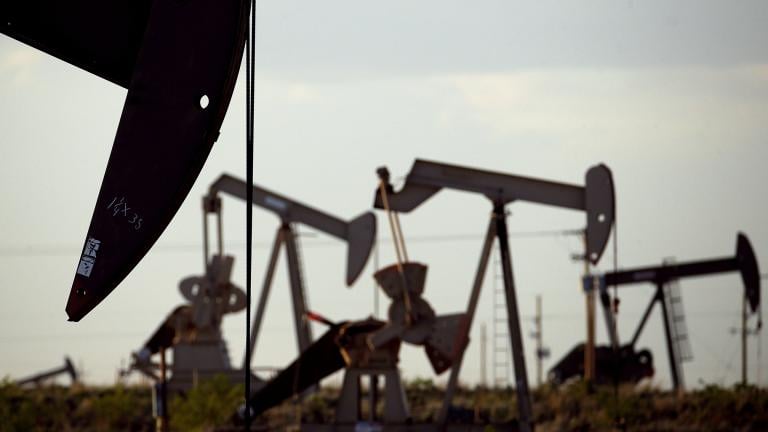 In this April 24, 2015, file photo, pumpjacks work in a field near Lovington, N.M. Oil industry and environmental groups say they expect the Environmental Protection Agency to release a proposed rule over the next few days that will roll back requirements on detecting and plugging methane leaks at oil and gas facilities. (AP Photo/Charlie Riedel, File)