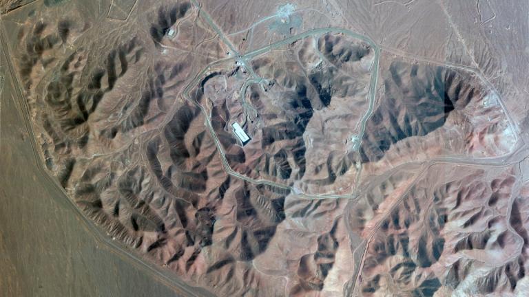 This satellite picture by Planet Labs PBC shows Iran's underground nuclear enrichment site at Fordo on March 19, 2025. (Planet Labs PBC via AP)