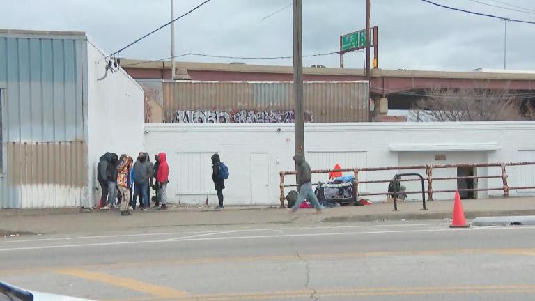 A migrant shelter located at 2241 S. Halsted St. (WTTW News)