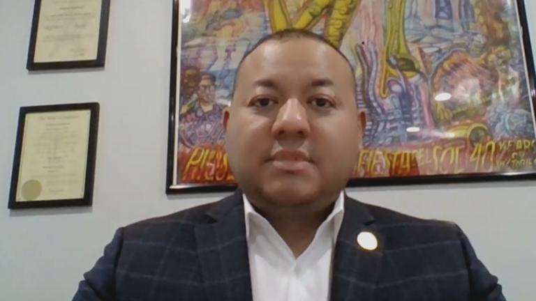 Indiana State Rep. Mike Andrade appears on “Chicago Tonight: Latino Voices” on Aug. 13, 2022. (WTTW News)
