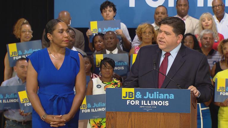 Democratic candidate for governor J.B. Pritzker introduces his running mate, South Side state Rep. Juliana Stratton, on Aug. 10.