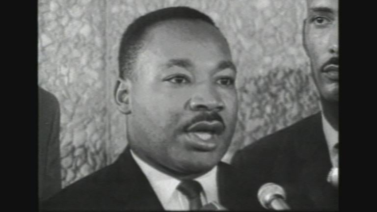 Archival footage of Martin Luther King Jr.