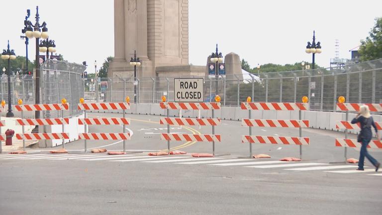 Crews prepare to clean up the site of Chicago’s NASCAR race weekend on July 8, 2024. (WTTW News)