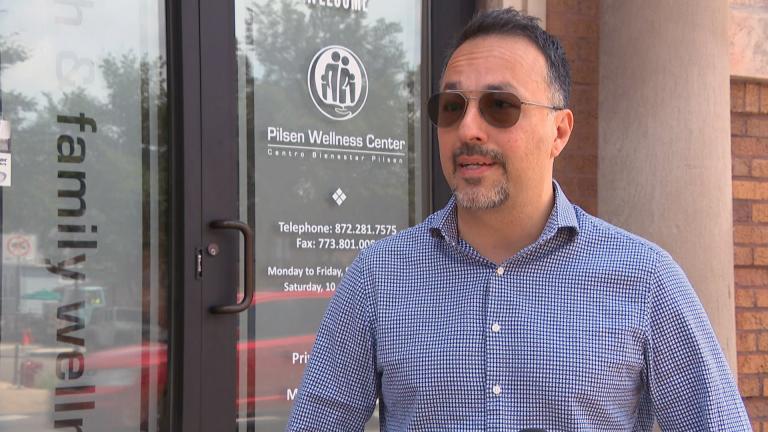 Nestor Flores of the Pilsen Wellness Center. (WTTW News)