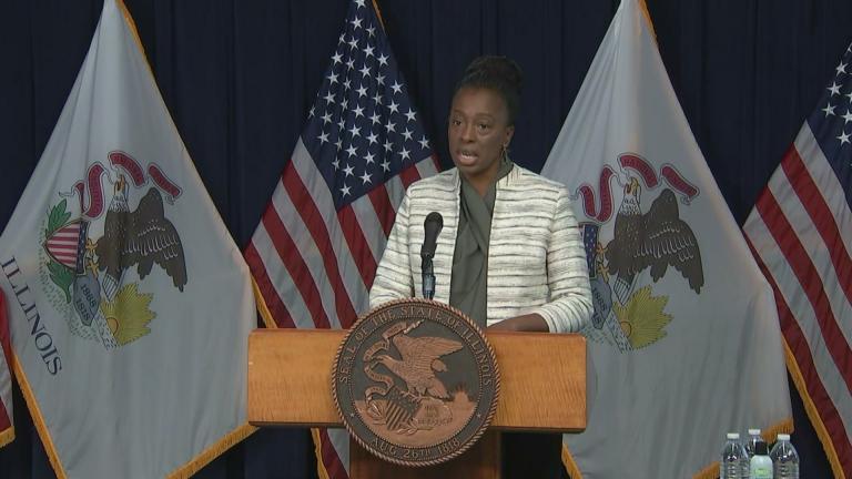 Illinois Department of Public Health Director Dr. Ngozi Ezike talks Wednesday, Dec. 2, 2020 during the state’s daily COVID-19 briefing. (WTTW News) Illinois Department of Public Health Director Dr. Ngozi Ezike talks Wednesday, Dec. 2, 2020 during the state’s daily COVID-19 briefing. (WTTW News)