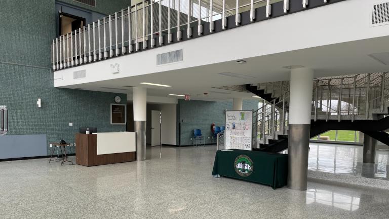 The restored lobby inside the Northerly Island Visitor Center. (Chicago Park District)