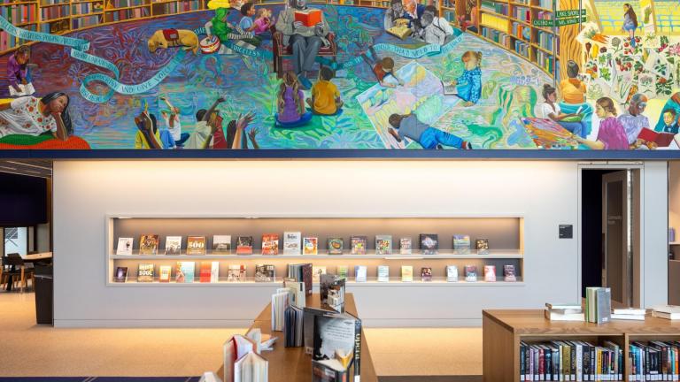 The Chicago Public Library branch at the Obama Center includes a Reading Room full of books Barack and Michelle Obama have read. (The Obama Foundation)
