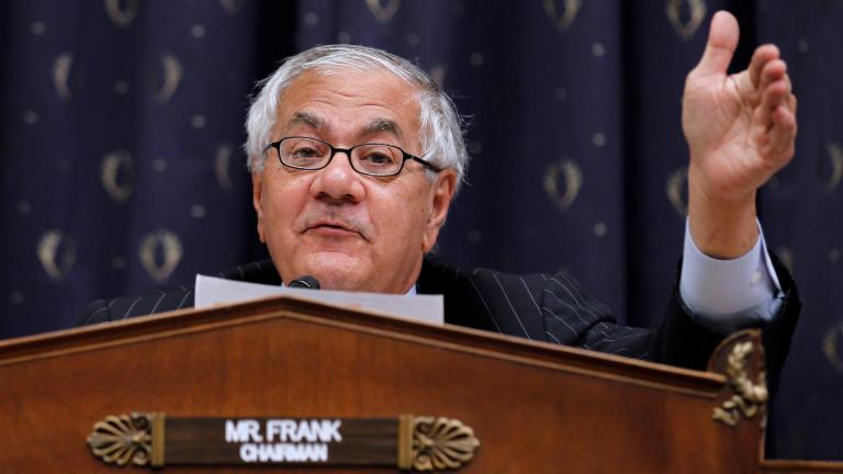 House Financial Services Committee Chairman Rep. Barney Frank, D-Mass., speaks on Capitol Hill in Washington, July 22, 2010. (AP Photo/Alex Brandon, File)