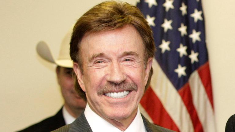 Chuck Norris appears at a ceremony in Garland, Texas on Dec. 2, 2010. (AP Photo/Tony Gutierrez, File)