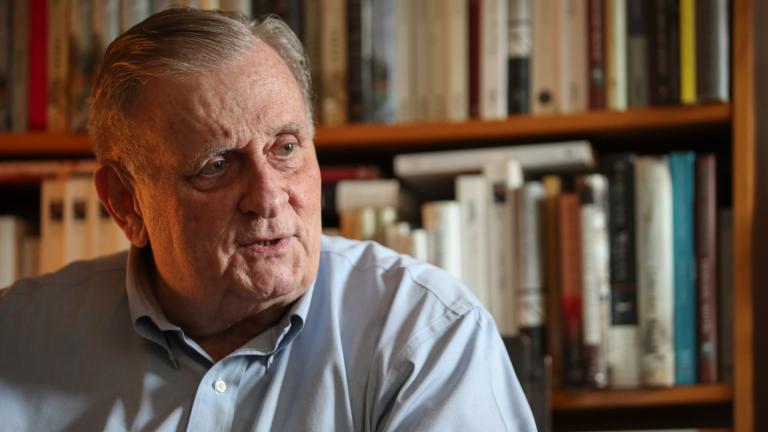 Author Edmund White appears at his home in New York, Tuesday, Aug. 27, 2019. (AP Photo / Mary Altaffer, file)