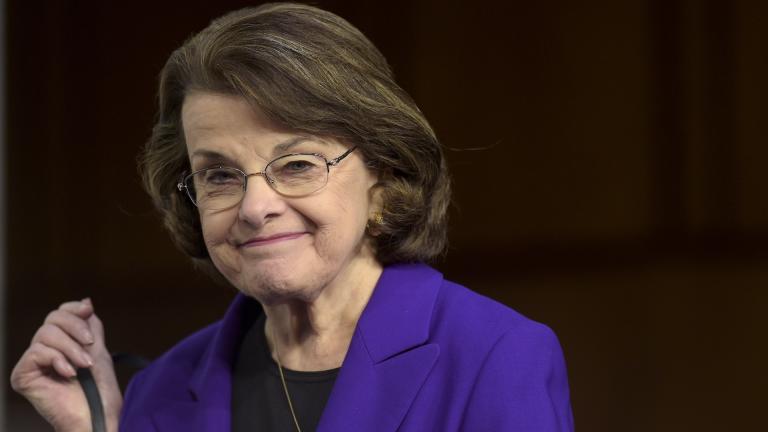 The Senate Judiciary Committee's ranking member Sen. Dianne Feinstein, D-Calif. returns on Capitol Hill in Washington, March 22, 2017, to hear testimony from Supreme Court Justice nominee Neil Gorsuch. Democratic Sen. Dianne Feinstein of California has died. She was 90. (AP Photo/Susan Walsh, File)