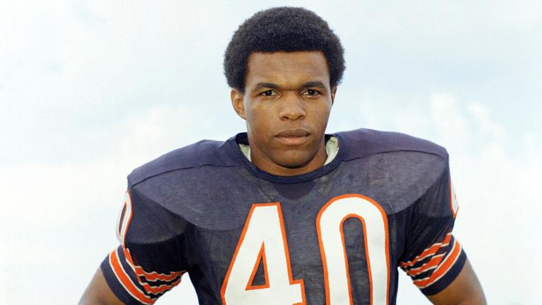 This is a 1970 file photo showing Chicago Bears football player Gale Sayers. (AP Photo / File)