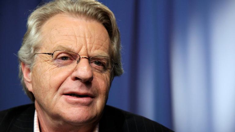 Talk show host Jerry Springer speaks in New York on April 15, 2010. (AP Photo / Richard Drew, File)